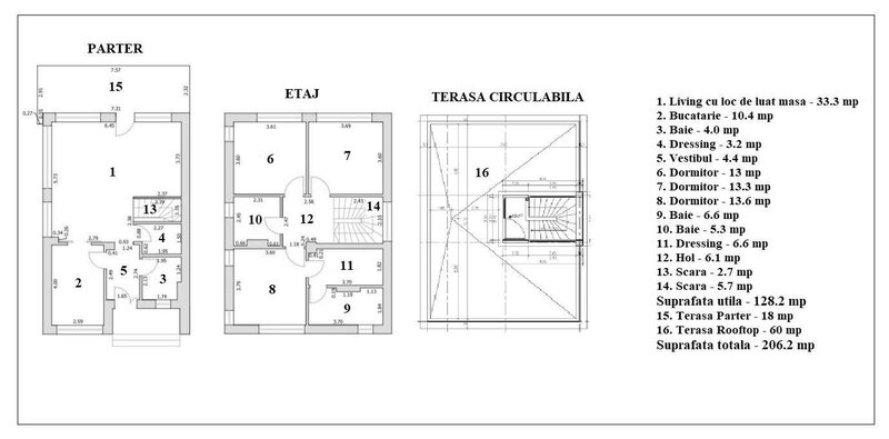Tunari The Class Villas 3, casa 4 camere, teren 300 mp.